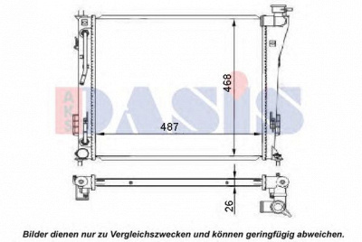 AKS DASIS 560076n -  Радиатор, охлаждение двигателя